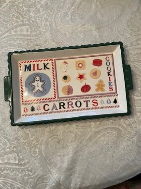 Anthropologie George & Viv Ceramic Serving Platter Art by Emily Taylor EUC